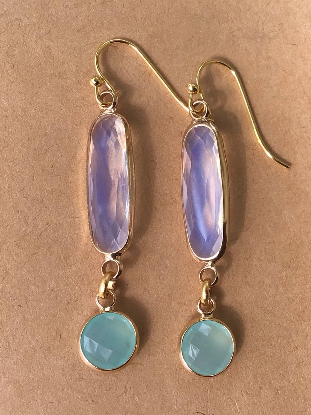 Opalite Quartz Chalcedony Sundance charm Earrings